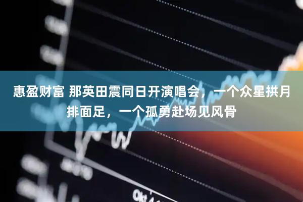 惠盈财富 那英田震同日开演唱会，一个众星拱月排面足，一个孤勇赴场见风骨